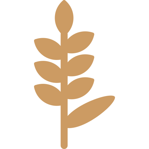 Stylized wheat stalk icon in a warm orange hue, symbolizing agriculture, growth, and sustainability. Relevant for discussions on farming or food production.